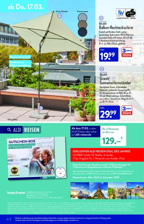 Balkon-Rechteckschirm