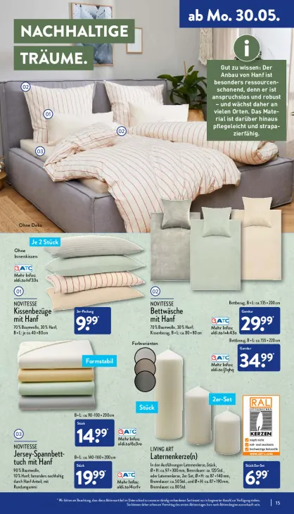 Bettwäsche mit Hanf