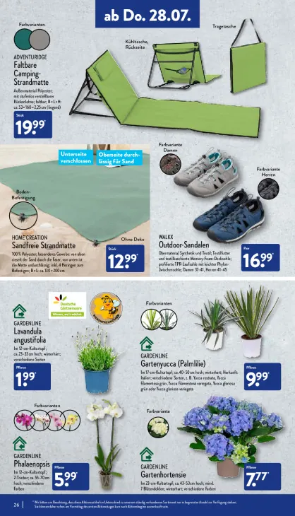 Faltbare Camping-Strandmatte