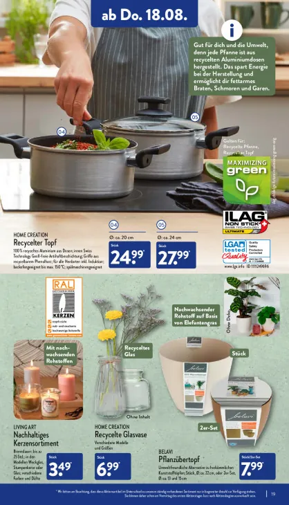 Nachhaltiges Kerzensortiment