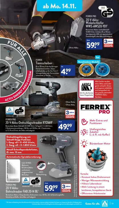 20-V-Akku-Bohrschrauber FAB 20-N BL