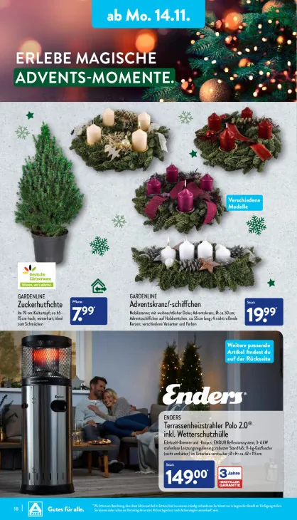 Adventskranz/-schiffchen