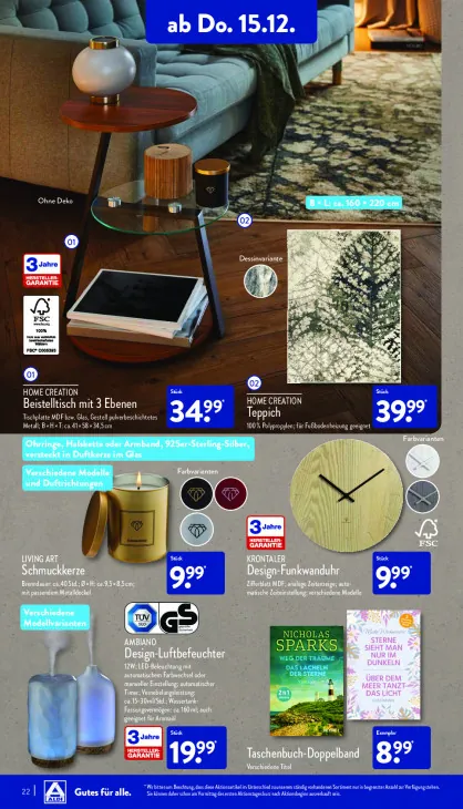 Beistelltisch mit 3 Ebenen