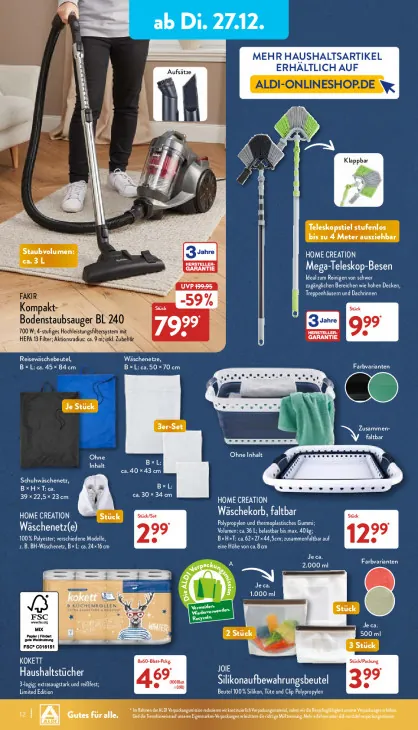 Kompakt-Bodenstaubsauger BL 240