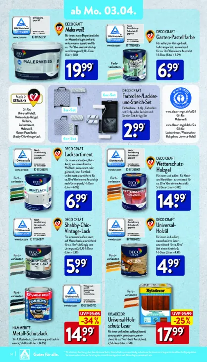 Farbroller-/Lackier- und Streich-Set