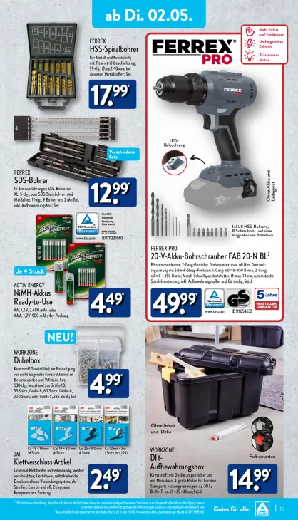 20-V-Akku-Bohrschrauber FAB 20-N BL