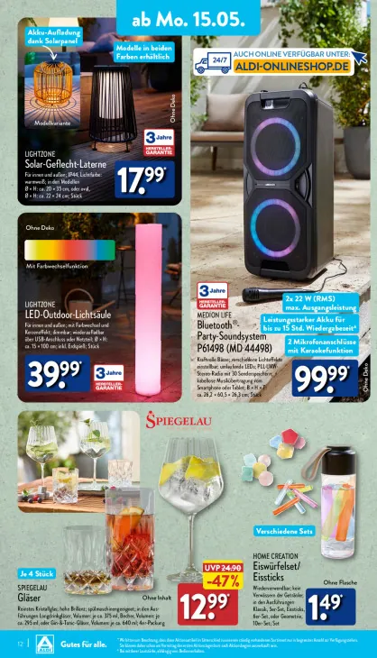 Bluetooth®-Party-Soundsystem P61498 (MD 44498)