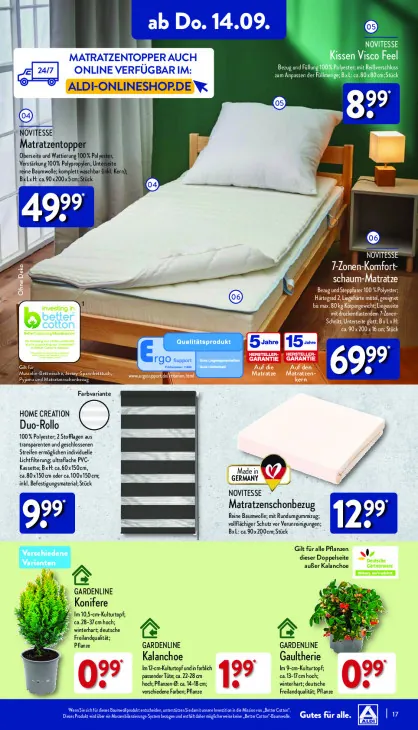 7-Zonen-Komfortschaum-Matratze