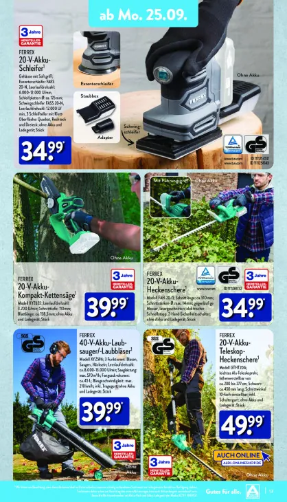 20-V-Akku-Heckenschere