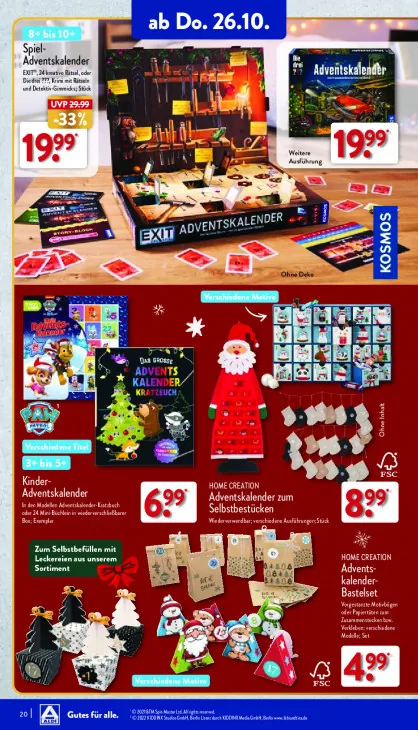 Adventskalender zum Selbstbestücken