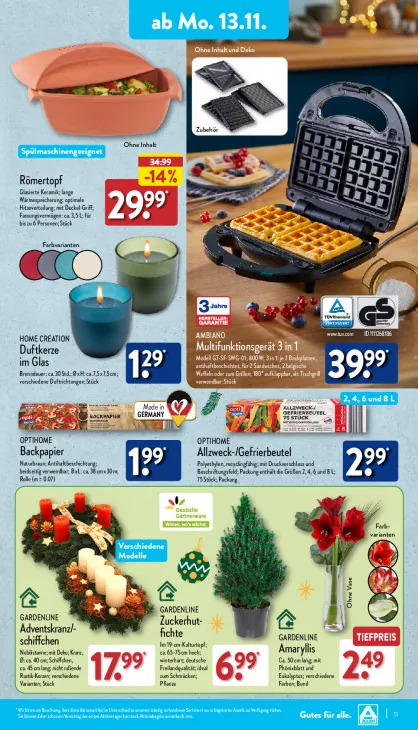 Adventskranz/-schiffchen