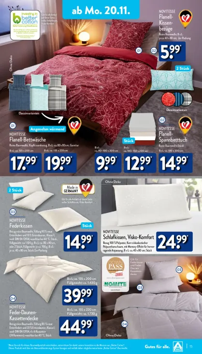 Feder-Daunen-Kassettendecke