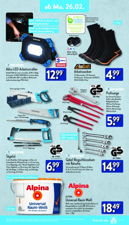 Akku-LED-Arbeitsstrahler