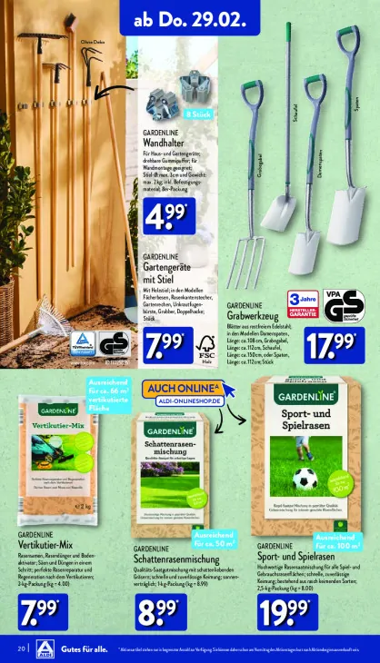 Gartengeräte mit Stiel