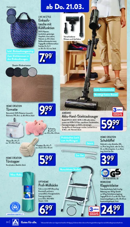 Akku-Hand-/Stielstaubsauger