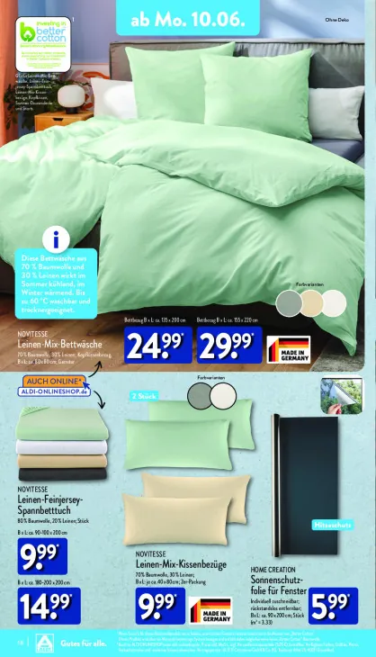 Leinen-Feinjersey-Spannbetttuch 180-200x200cm