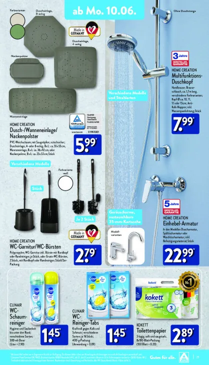 Dusch-/Wanneneinlage/Nackenpolster