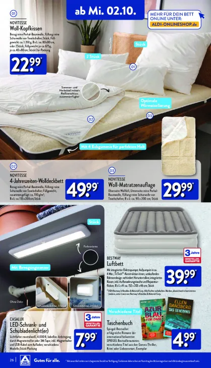 4-Jahreszeiten-Wolldeckbett