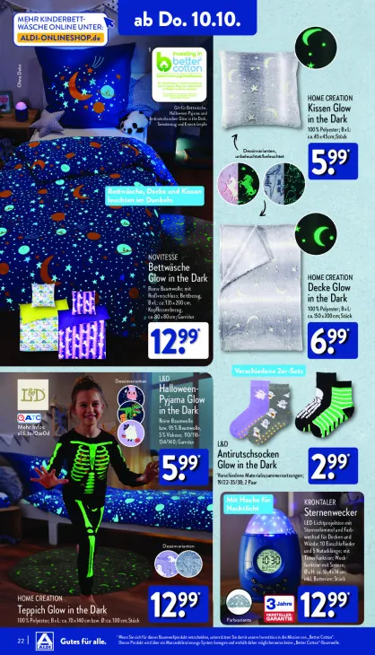 Antirutschsocken Glow in the Dark