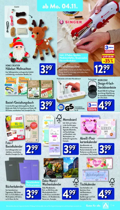 Abreiß-/Post-kartenkalender