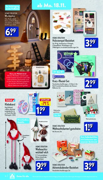 Adventskalender-Bastelset