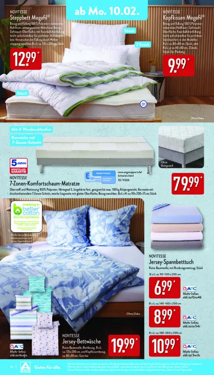 7-Zonen-Komfortschaum-Matratze