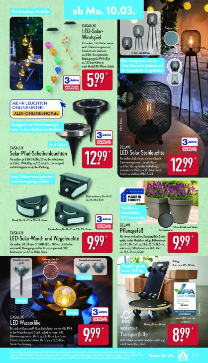 LED-Solar-Stehleuchte