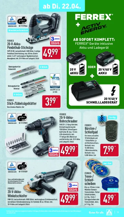 20-V-Akku-Bohrschrauber