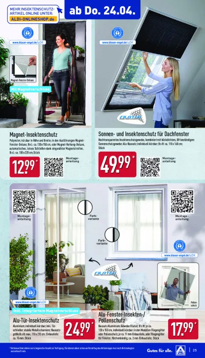 Alu-Fenster-Insekten-/Pollenschutz