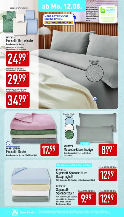 Musselin-Bettwäsche 135x200