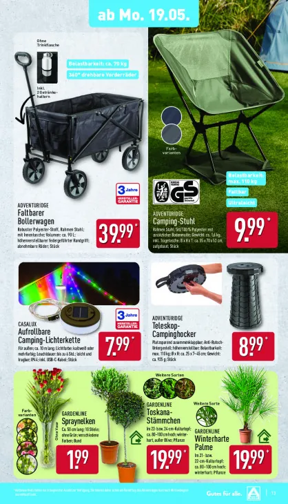 Aufrollbare Camping-Lichterkette