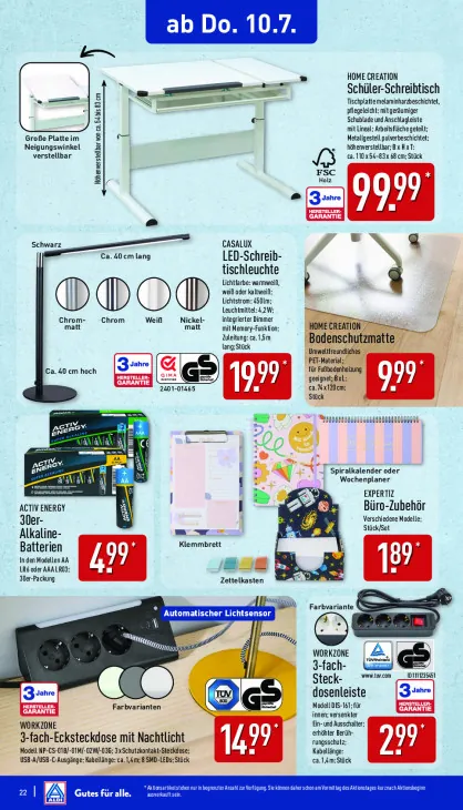 3-fach-Ecksteckdose mit Nachtlicht