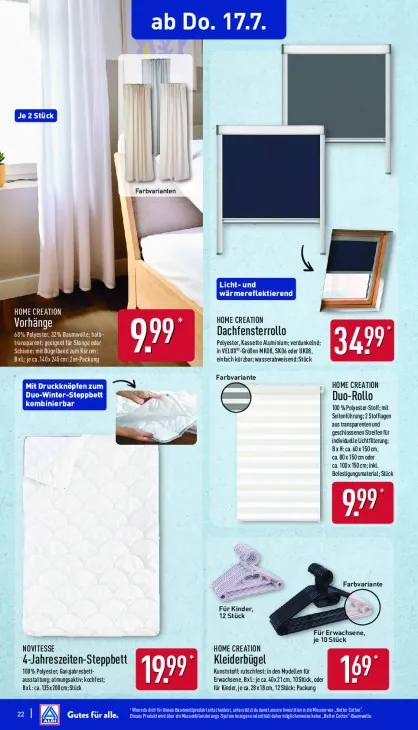 4-Jahreszeiten-Steppbett