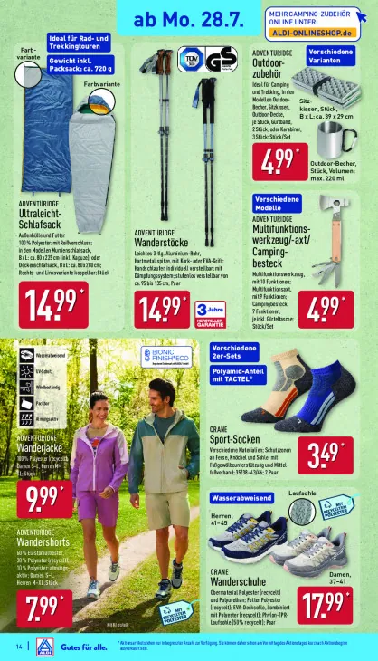 Multifunktionswerkzeug/-axt/Campingbesteck