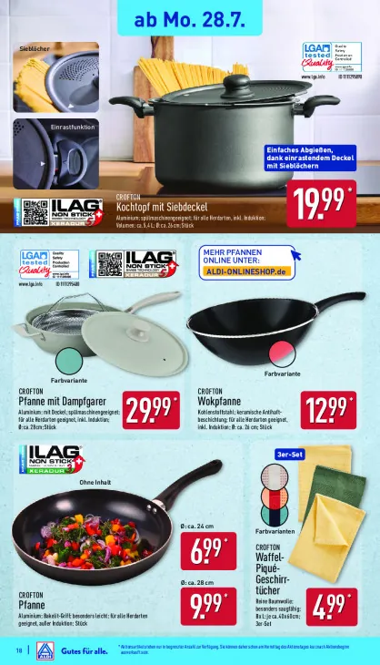 Kochtopf mit Siebdeckel