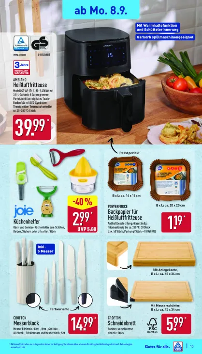 Backpapier für Heißluftfritteuse