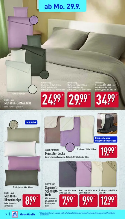 Musselin-Bettwäsche