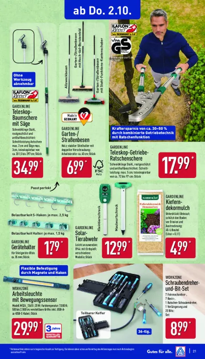 Arbeitsleuchte mit Bewegungssensor