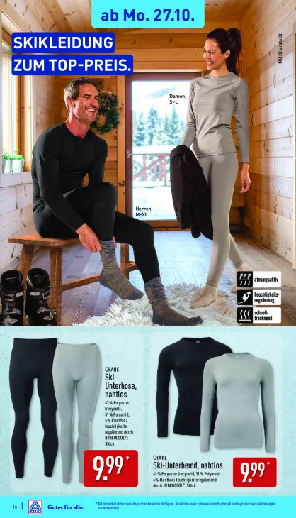 Ski-Unterhemd, nahtlos