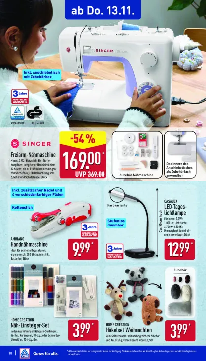 Freiarm-Nähmaschine