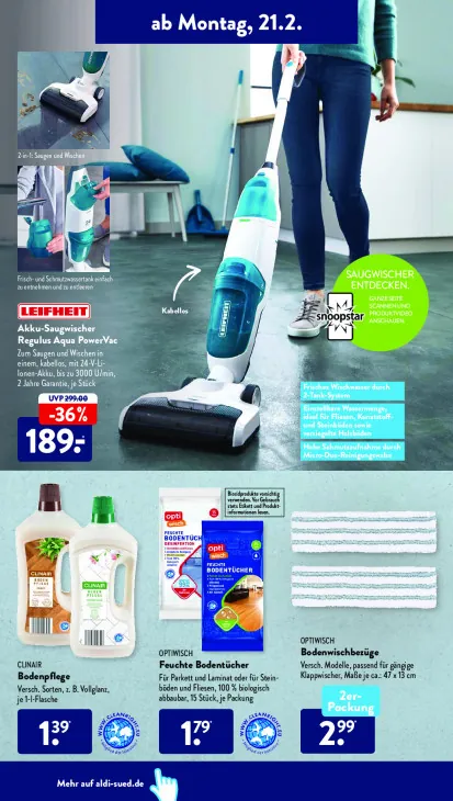 Akku-Saugwischer Regulus Aqua PowerVac