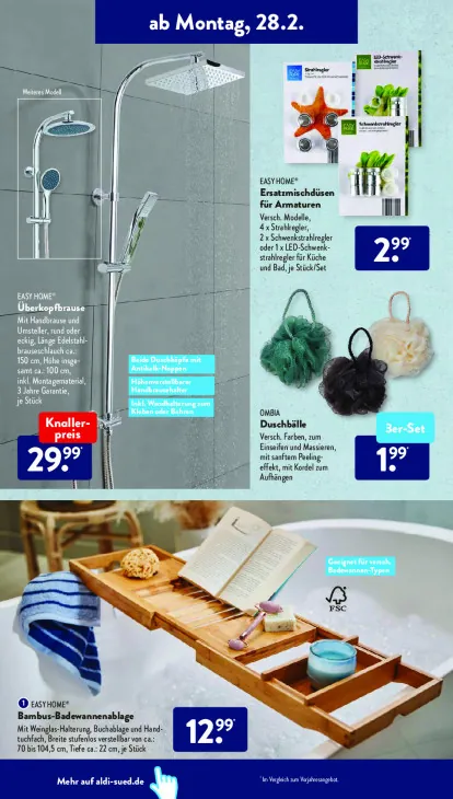 Bambus-Badewannenablage