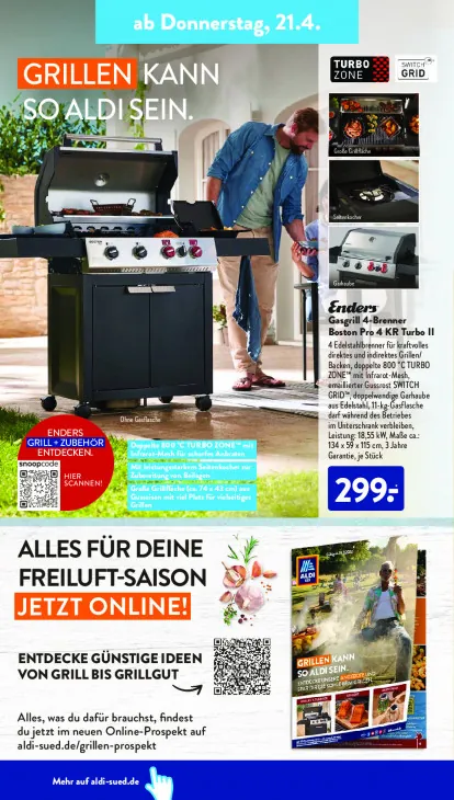 Gasgrill 4-Brenner Boston Pro 4 KR Turbo II