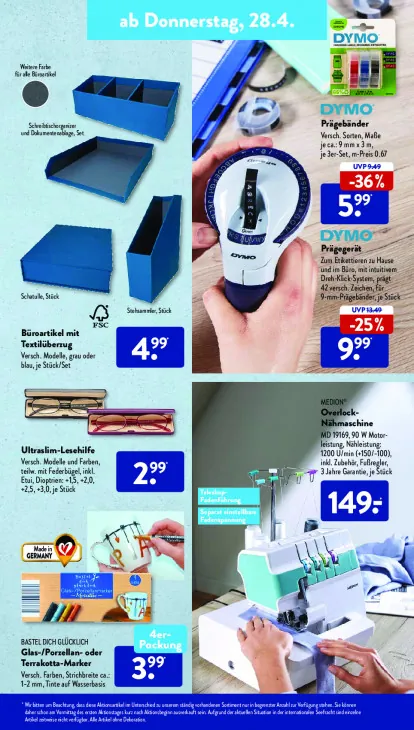 Büroartikel mit Textilüberzug