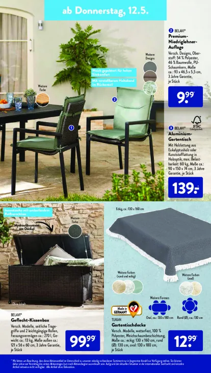 Aluminium-Gartentisch