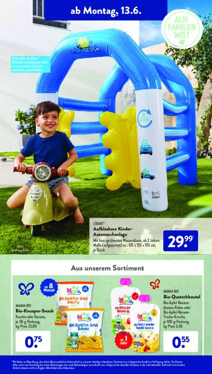 Aufblasbare Kinder-Autowaschanlage