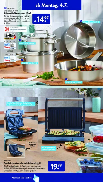 Edelstahl-Pfanne oder -Topf