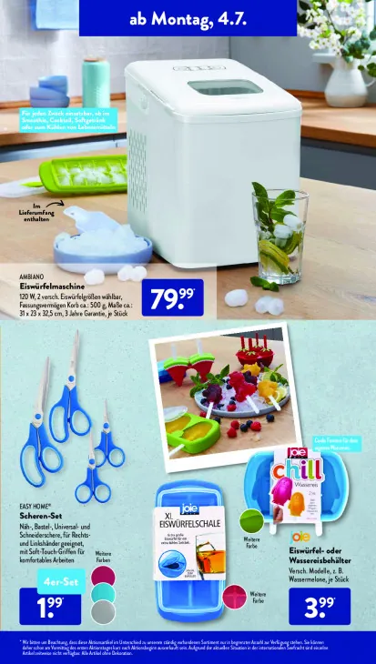 Eiswürfel- oder Wassereisbehälter