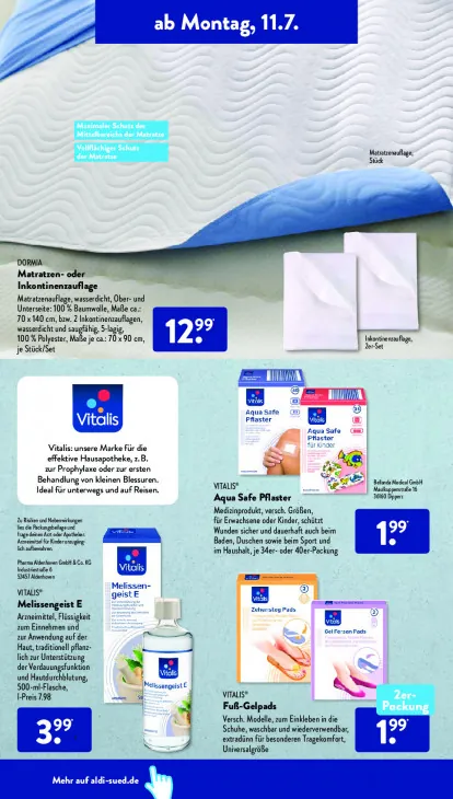 Matratzen- oder Inkontinenzauflage