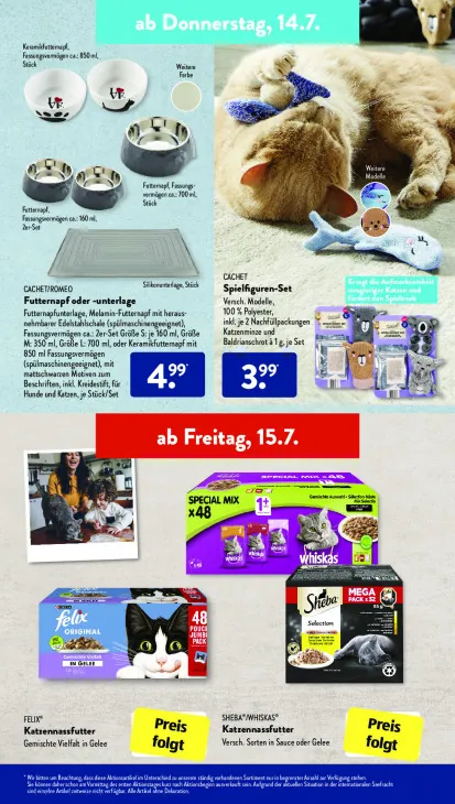 Futternapf oder -unterlage